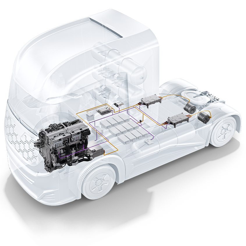 Fuel cell-electric drive components