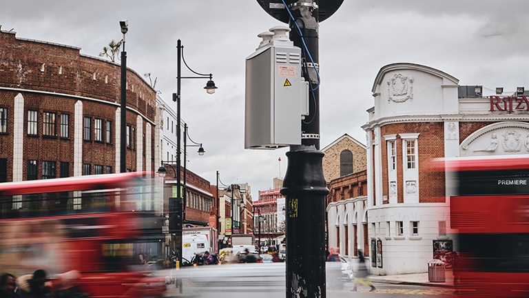 Air quality monitoring box in London