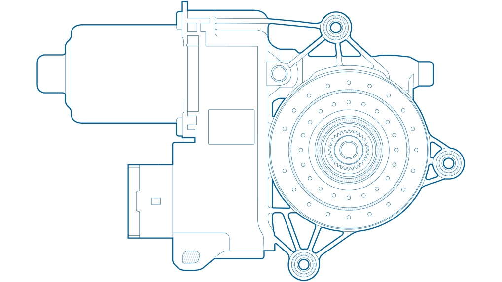 Detail view window lift drive FPG2
