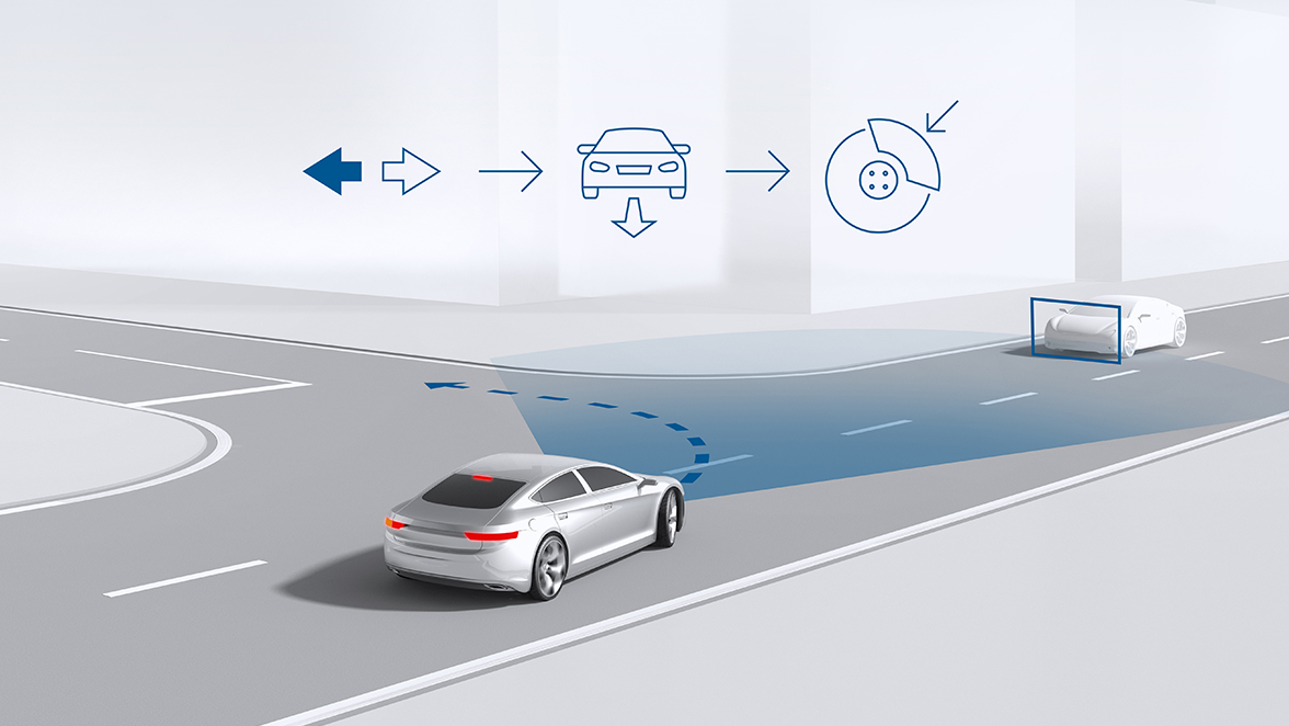 Automatic emergency braking turn across path