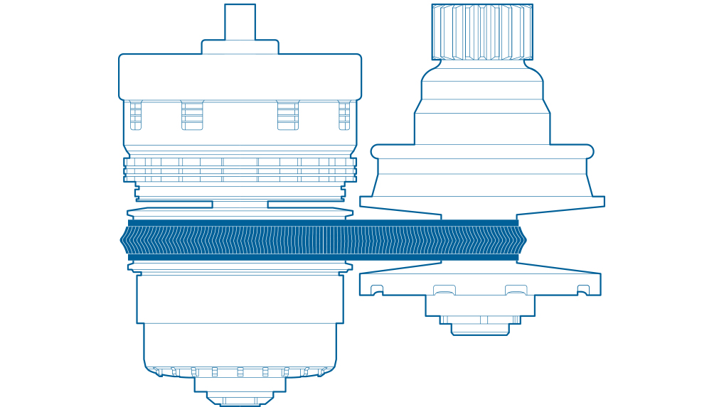 Detailed view of pushbelt